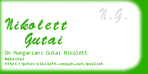 nikolett gutai business card